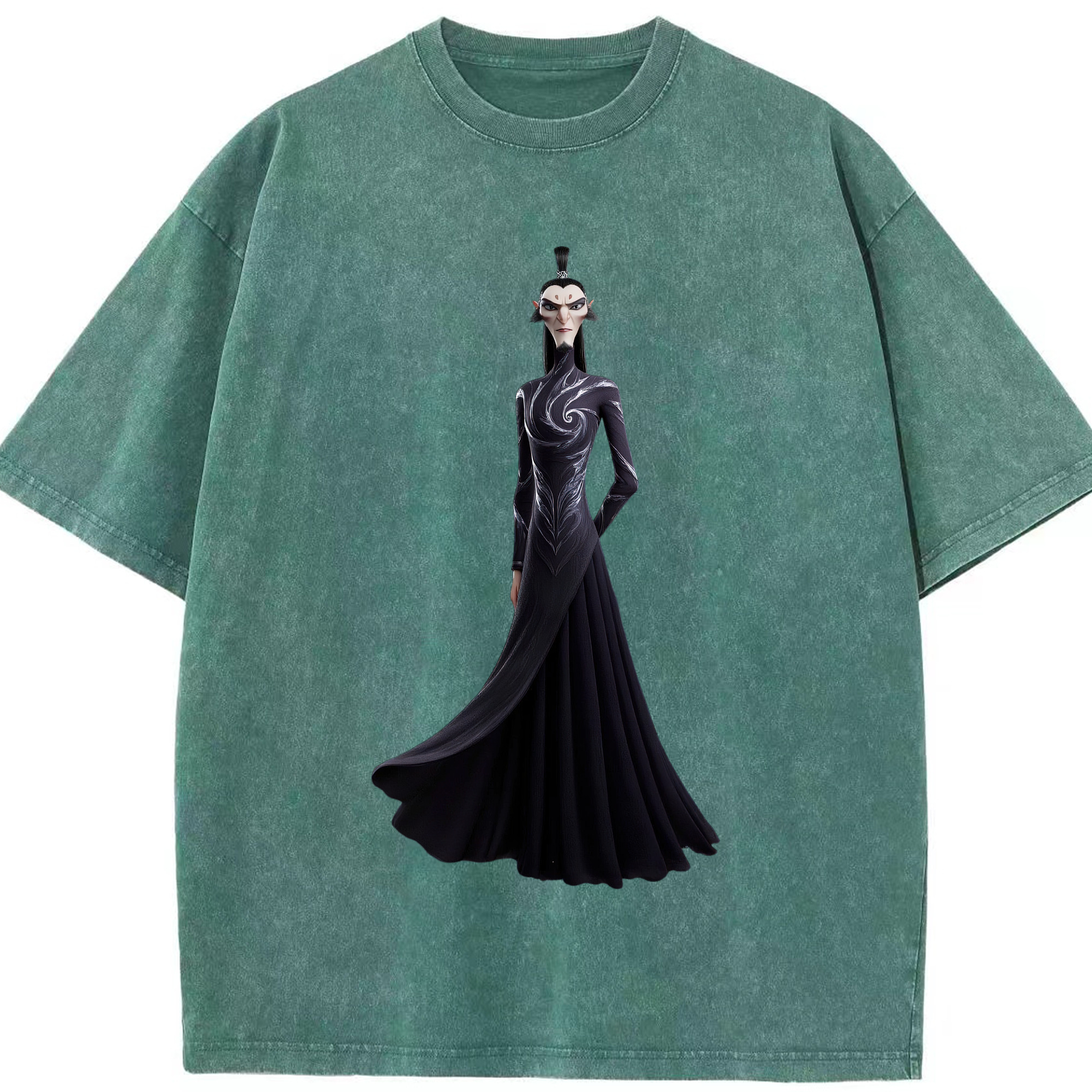 （画像用） Ne Zha 2 ナタ 魔童の大暴れ 綿100% ヴィンテージ風 半袖Tシャツ（フロントプリント）